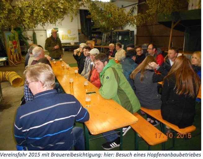 Vereinsfahrt 2015 mit Brauereibesichtigung